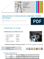 Evaluation Et Application D'Enrobes Tiedes Evotherm