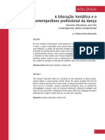 A Educac3a7c3a3o Somc3a1tica e Contemporc3a2neo Profissinal de Danc3a7a Debora Pereira Bolsanello PDF