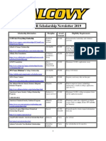 SENIOR Scholarship Newsletter 2019: Scholarship Information Discipline Award Amount Eligibility Requirements