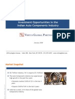 Investment Opportunities in The Indian Auto Components Industry