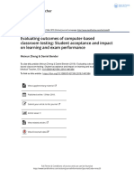 Evaluating Outcomes of Computer-Based Classroom Testing: Student Acceptance and Impact On Learning and Exam Performance