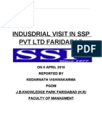Indusdrial Visit in SSP PVT LTD Faridabad