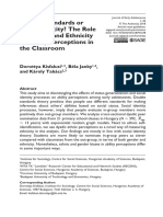 Double Standards or Social Identity? The Role of Gender and Ethnicity in Ability Perceptions in The Classroom