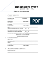 I. Applicant Information: Application For Student Worker