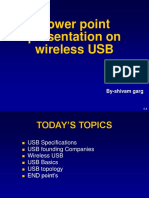 Power Point Presentation On Wireless USB: By-Shivam Garg