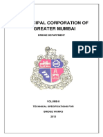 MUNICIPAL CORPORATION OF GREATER MUMBAI BRIDGE DEPARTMENT TECHNICAL SPECIFICATIONS 2013