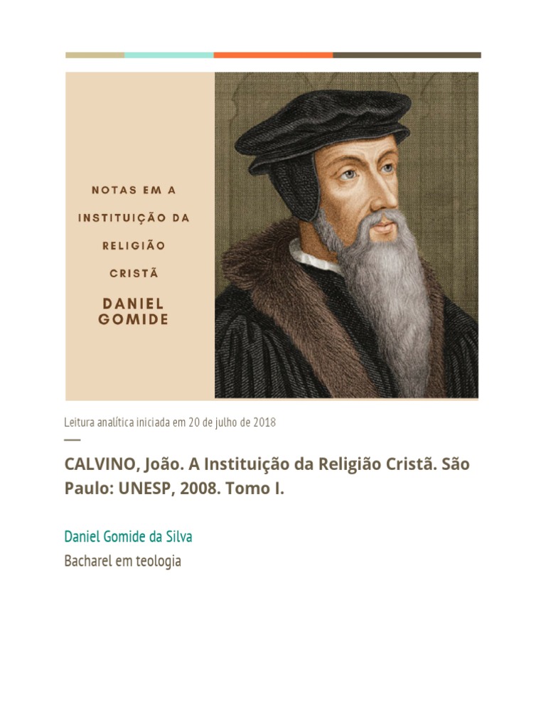 A Doutrina De Calvino E As Acusações Do Catolicismo Pdf Calvinismo