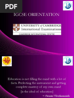 IGCSE Orientations