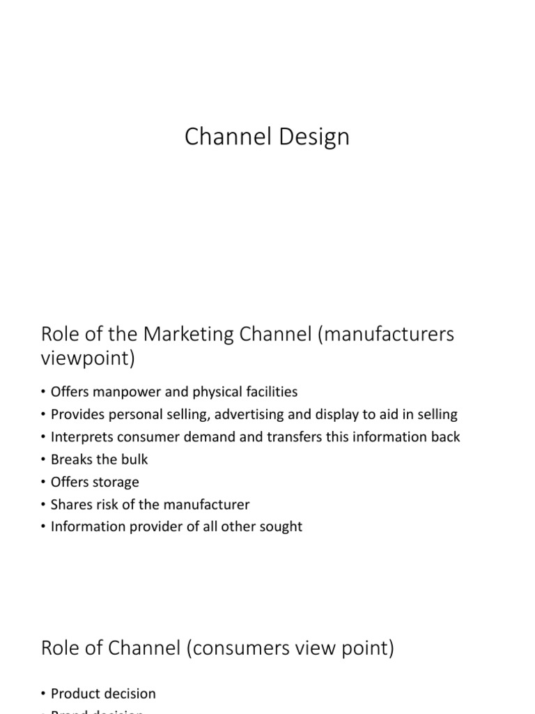 Essentials of Effective Channel Design | PDF | Retail | Brand
