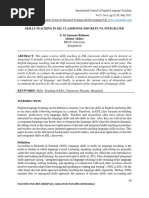 Skills Teaching in ESL Classroom Discrete Vs Integrated