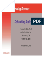 Signal Processing Seminar: Debunking Audio Myths