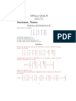 MT210 QUIZ 8 Surname, Name:: Question 1. 2.8 Subspaces of R