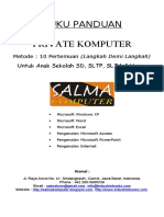 Buku Panduan Private Kursus Komputer SD MI SMP SLTP Dan SMU SLTA SALMA PDF