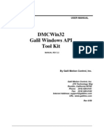 Dmcwin32 Galil Windows Api Tool Kit: User Manual