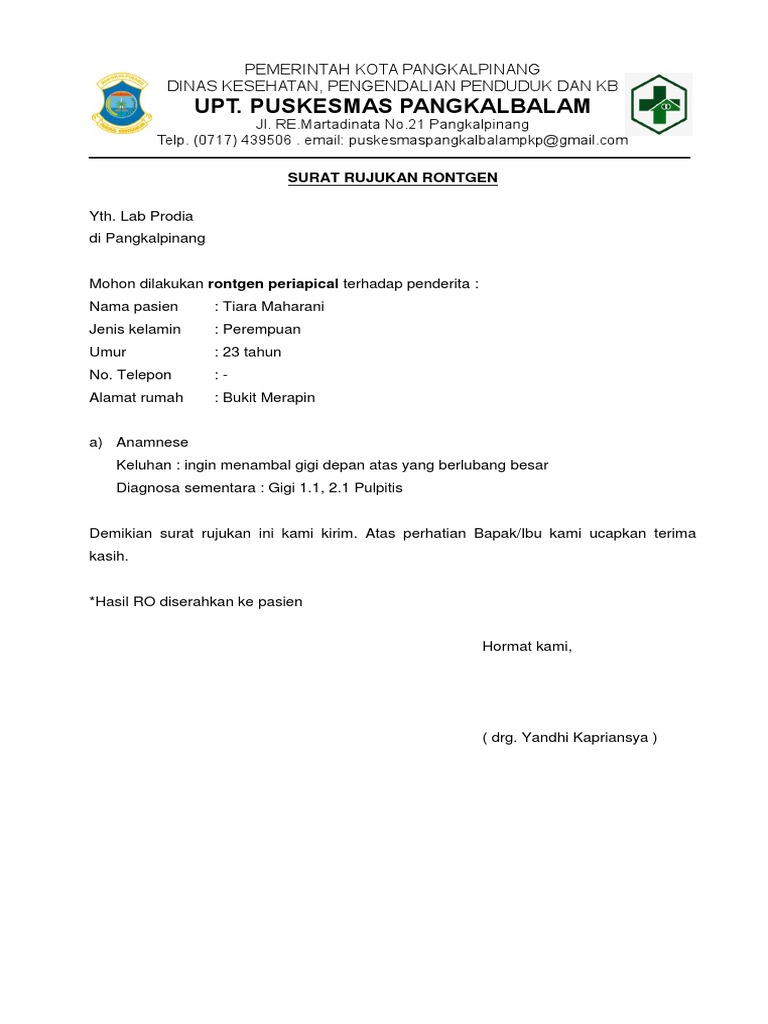 20+ Contoh Surat Rujukan Dari Dokter Kumpulan Contoh Surat