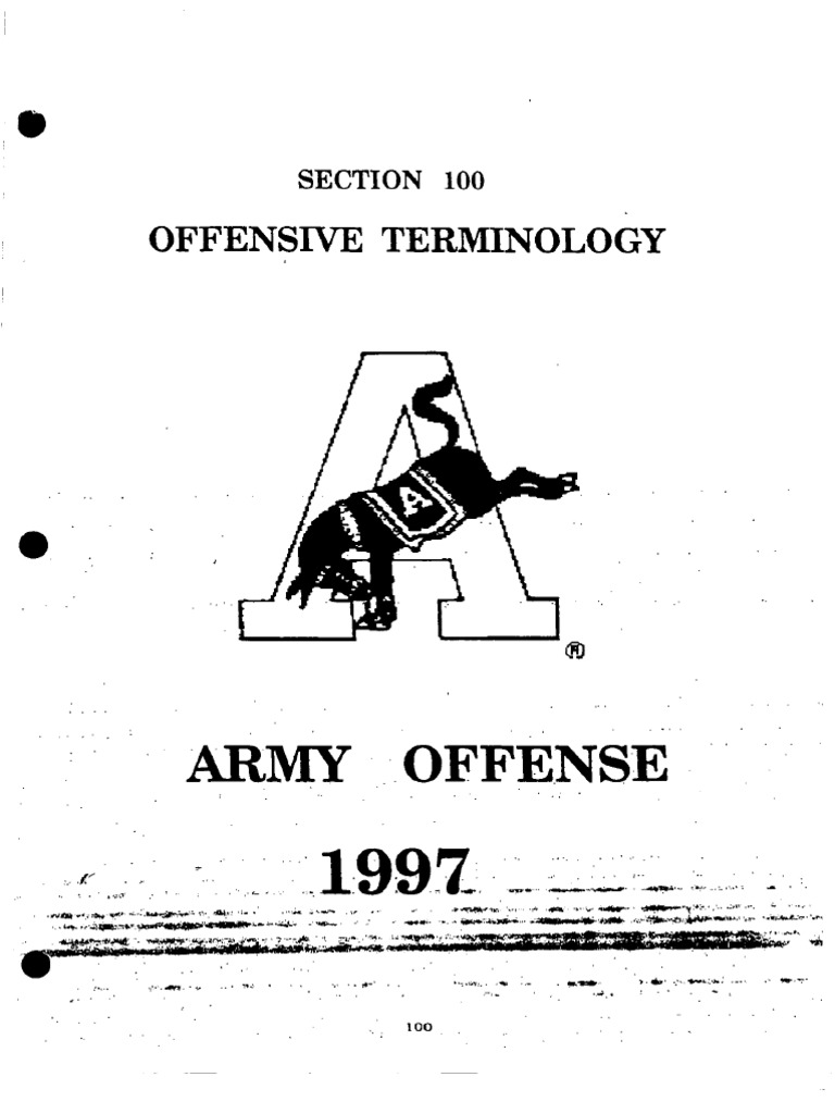 Army Football Offense Playbook Overview | PDF | Sports Rules And ...