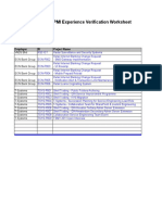 Template of PMP Experience Log - Jusmadee