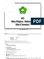 RPP Matematika Kelas 6 Semester 1