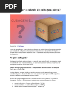 Conceitos de Cubagem