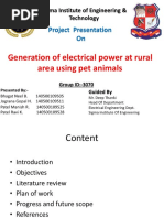 Generation of Electrical Power at Rural Area Using Pet Animals