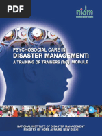 Psychosocial care in disasters ToT NIDM