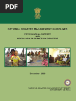 NDMA NIMHANS Guidelines on Psycho-social Support and Mental Health Services (PSSMHS) in Disasters