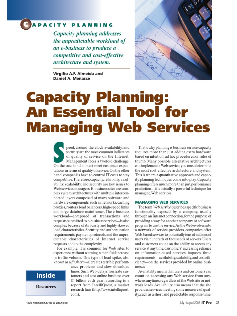Capacity Planning | PDF | Scalability | Electronic Business