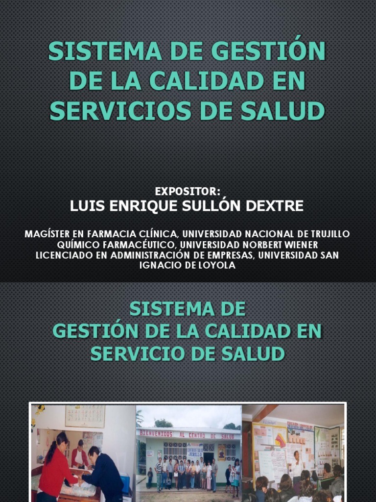 Sistema de Gestión de Calidad en Salud | PDF | Gestión de la calidad ...
