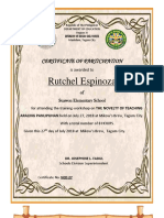 Rutchel Espinoza: Certificate of Participation