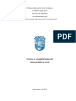 Práctica de Ciclo de Refrigeración Por Compresión de Vapor PDF