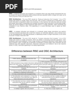 Difference Between RISC and CISC Architecture