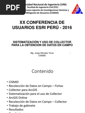 Uso De Collector Toma De Datos En Campo Morales Jorge Pdf Tecnologia Digital Informatica