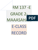FORM 137 - E Grade 2-Maaasahan