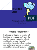 Thou Shalt Not Steal: Anti-Plagiarism For Students