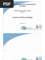 o Que e Psico Oncologia