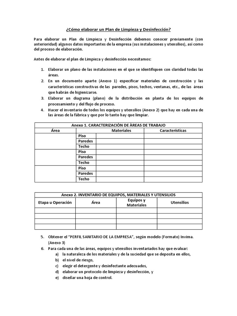 Como Elaborar Un POE S | PDF | Detergente | Desinfectante