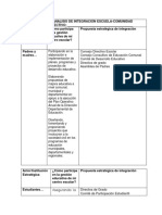 Matriz de Analisis de Integración Escuela-Comunidad