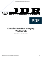 Creacion de Tablas en MySQL Workbench - Disco Duro de Roer PDF