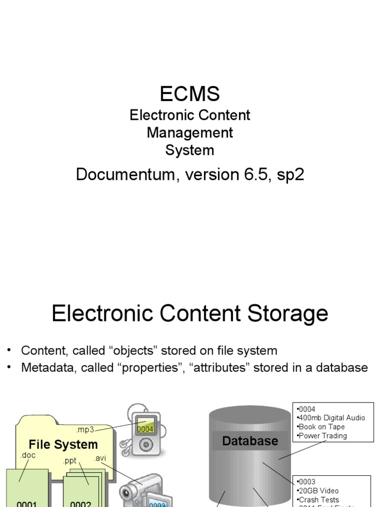 Documentum, Version 6.5, sp2 Electronic Content Management System
