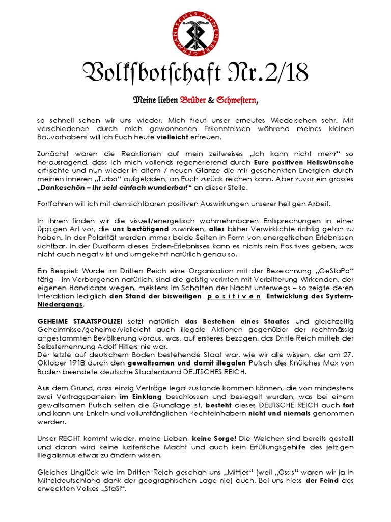 Volksbotschaft 2 18 Pdf