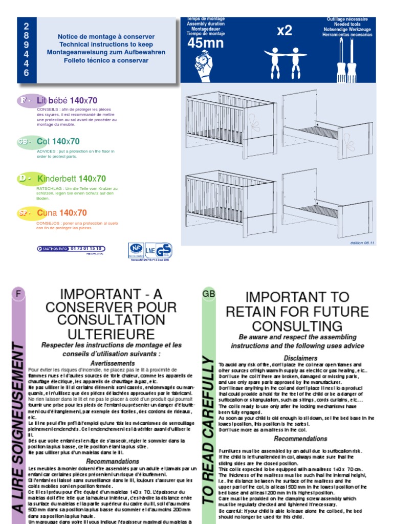 Sauthon 2446 Cot Pdf Meubles Nature