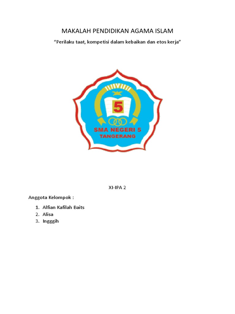Perilaku Taat Kompetisi Dalam Kebaikan Dan Etos Kerja