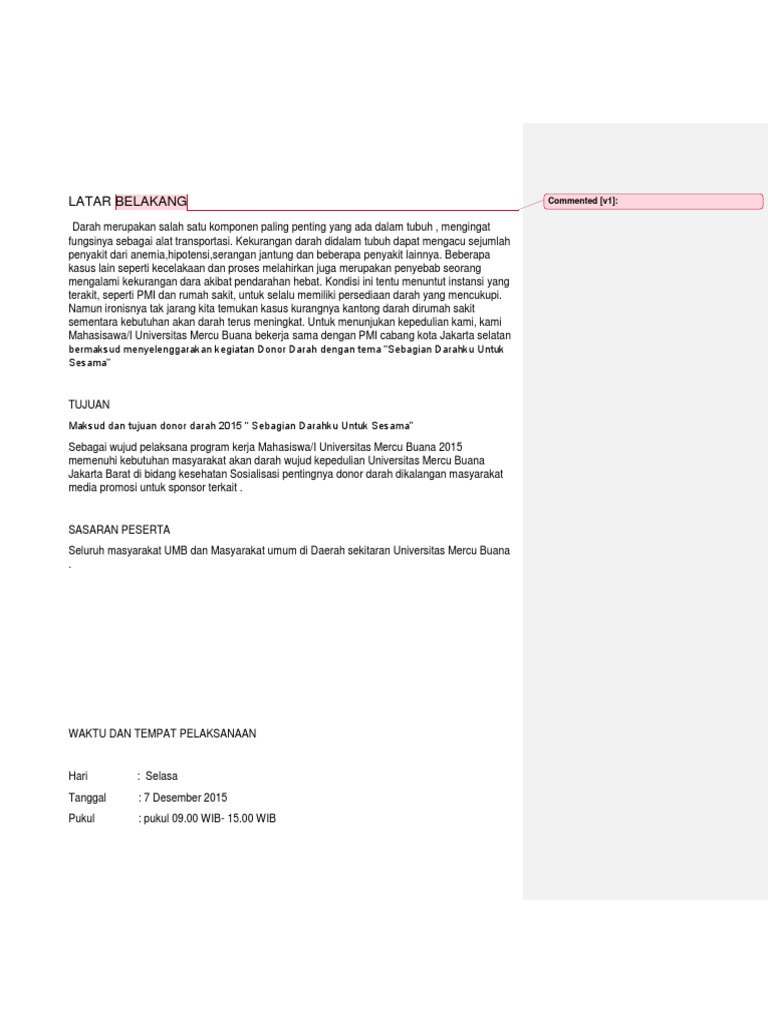 Proposal Kegiatan Pmi