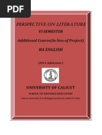Ba English-Vi Sem. Additional Course - Perspectives On Literature