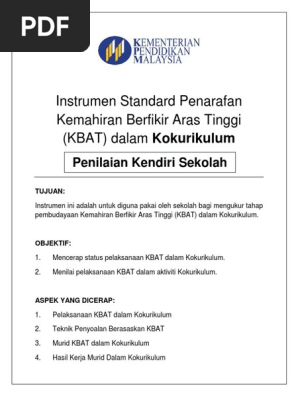 Instrumen Kendiri Kbat Koku Pdf