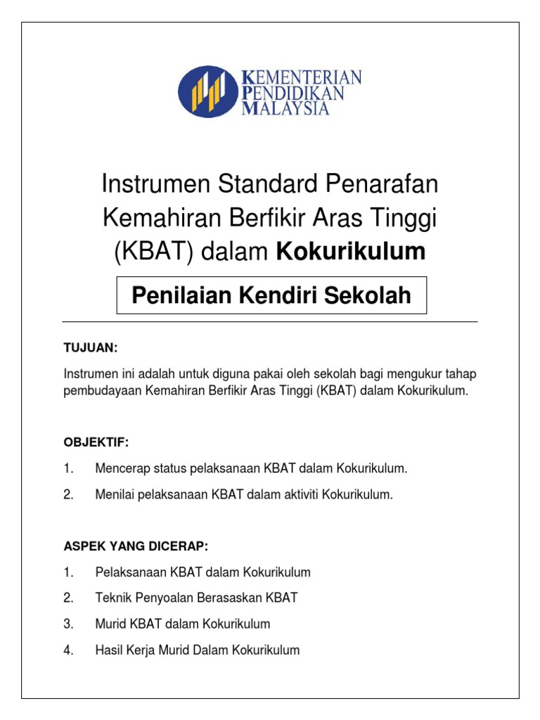 Instrumen Kendiri Kbat Koku Pdf