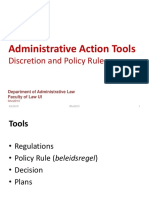 Administrative Action Tools: Discretion and Policy Rule