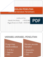 PPT Metodologi Penelitian Tentang Variabel-Variabel Penelitian