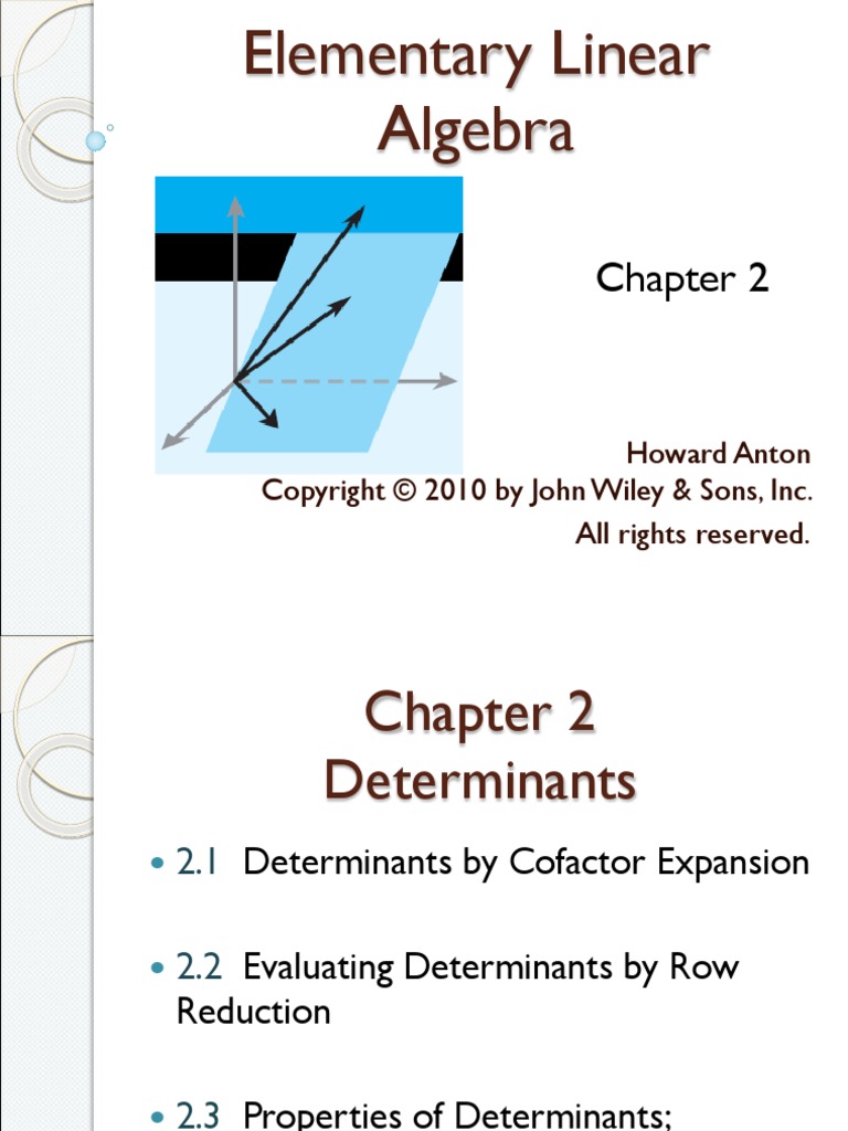 ch02 (Linear Algebra) | PDF