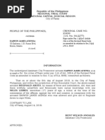 Sample Information For Murder | PDF | Prosecutor | Murder